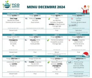 Menu Décembre