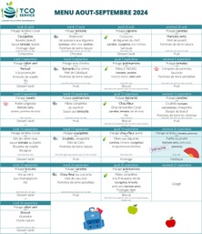 Menu septembre