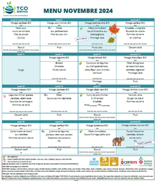 Menu novembre