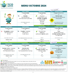 Menu octobre